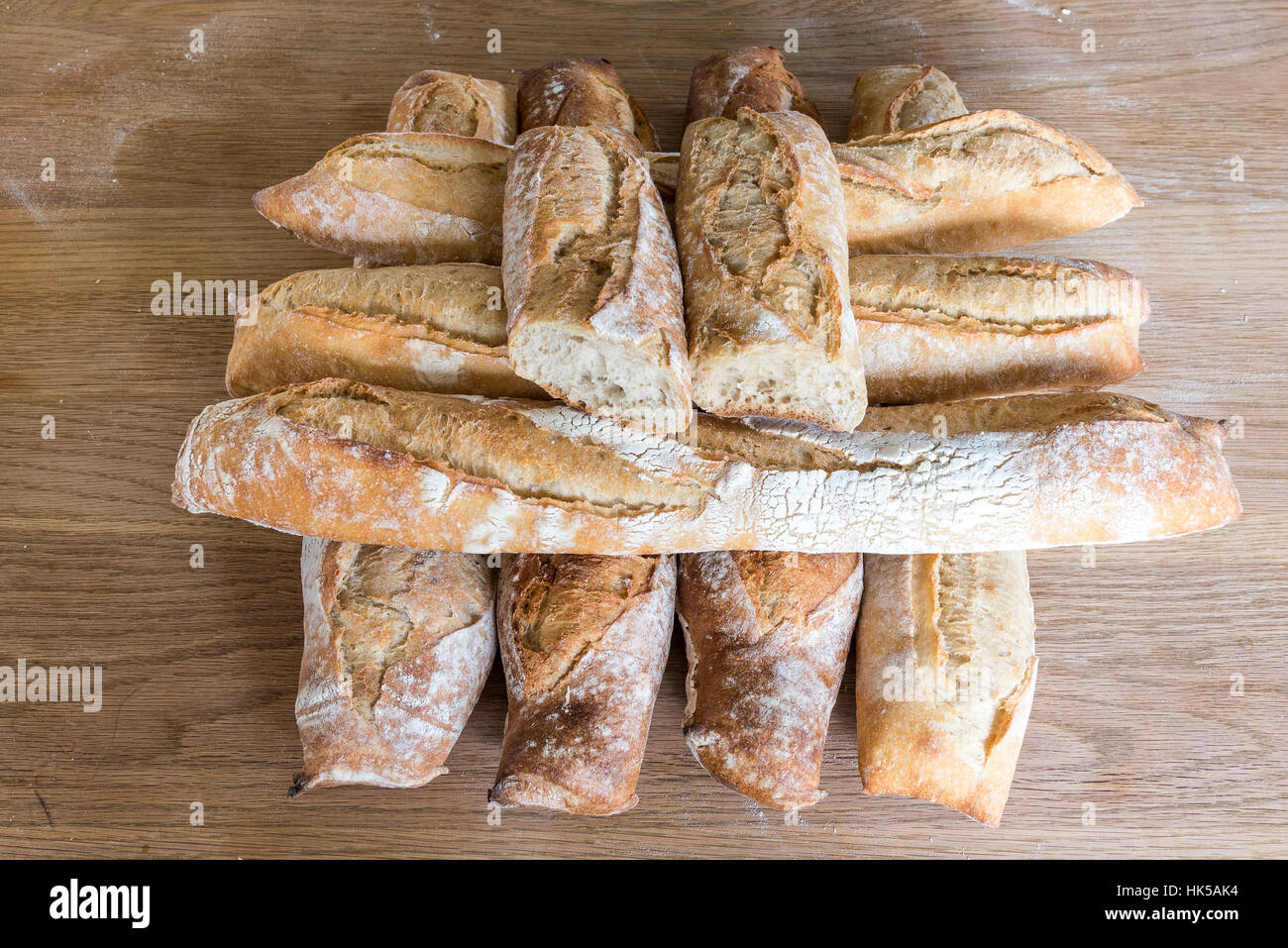 Typical French bread, baguettes Stock Photo Alamy