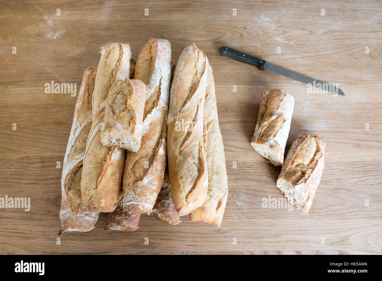 Typical French bread, baguettes Stock Photo Alamy