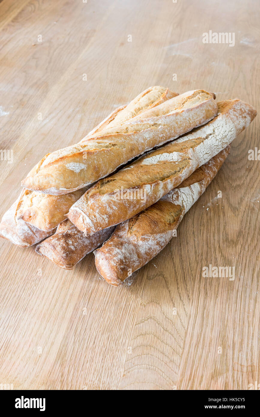 Typical French bread, baguettes Stock Photo Alamy
