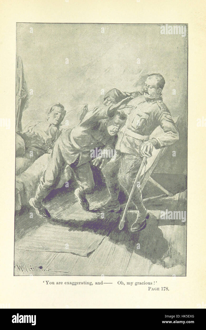 Fix Bay'nets! or, the Regiment in the Hills ... With ... illustrations by W. H. C. Groome Image taken from page 195 of 'Fix Bay'n Stock Photo