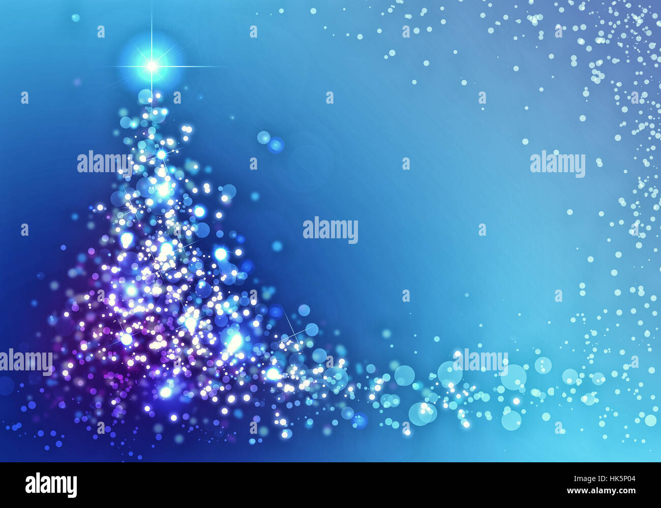 Conceptual blue image with christmas tree theme Stock Photo - Alamy