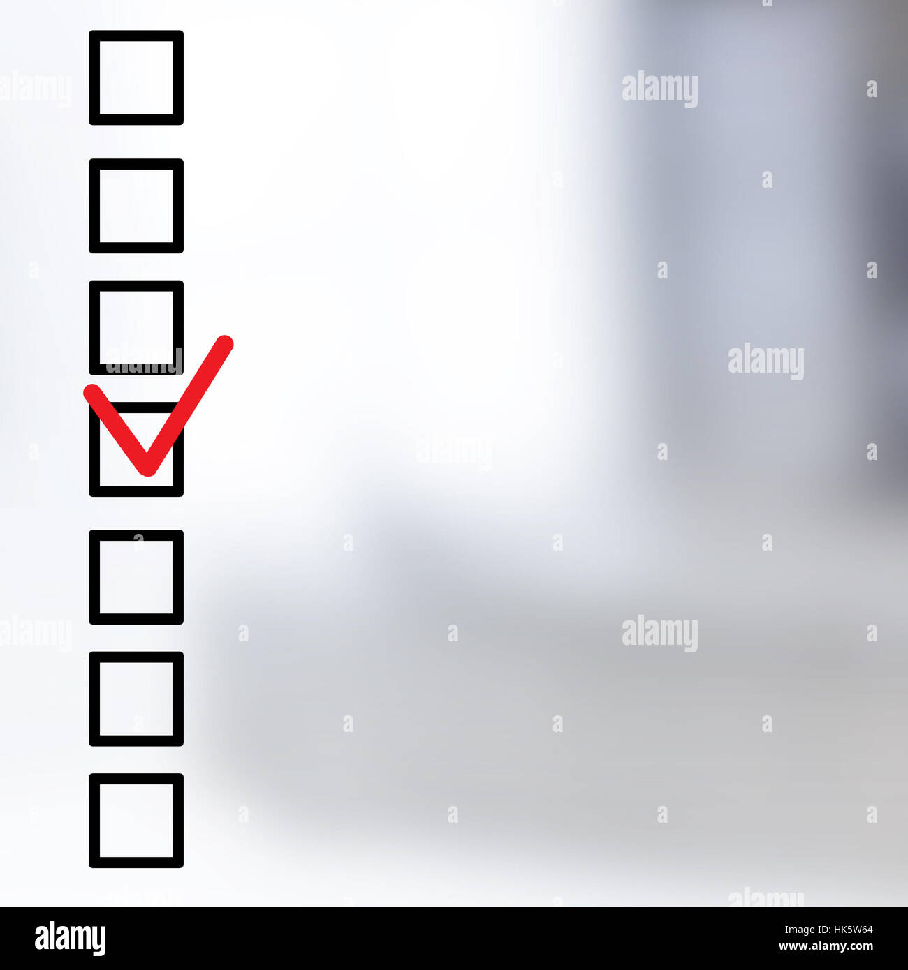 Image of a check list with red mark Stock Photo