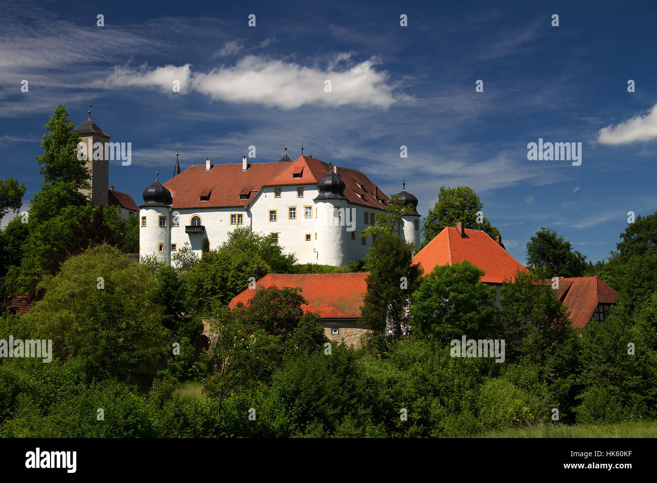 blue, tree, trees, bavaria, a trip goal, style of construction, architecture, Stock Photo
