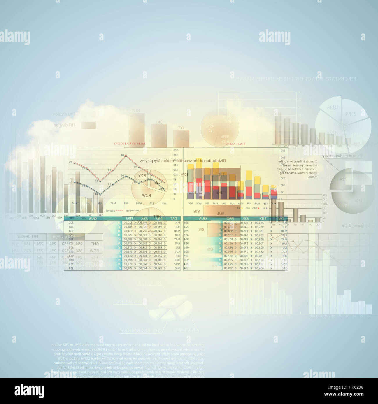 Abstract high tech background with graphs and diagrams Stock Photo - Alamy
