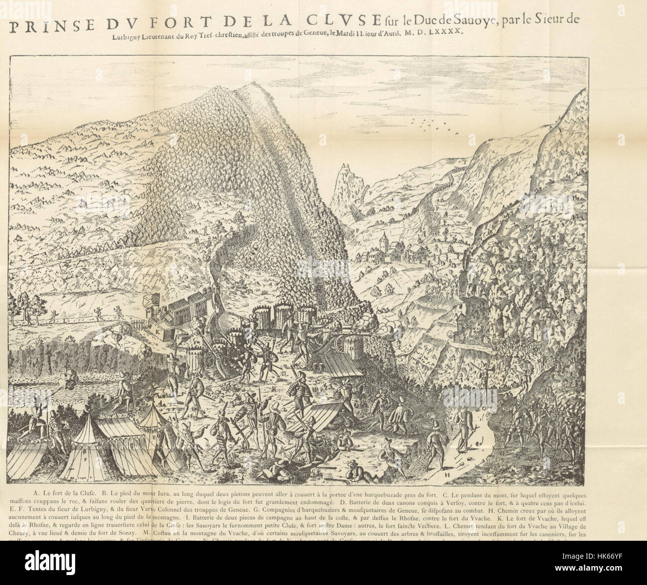 La Guerre du pays de Gex et l'occupation genevoise 1589-1601 Image taken from page 229 of 'La Gu Stock Photo