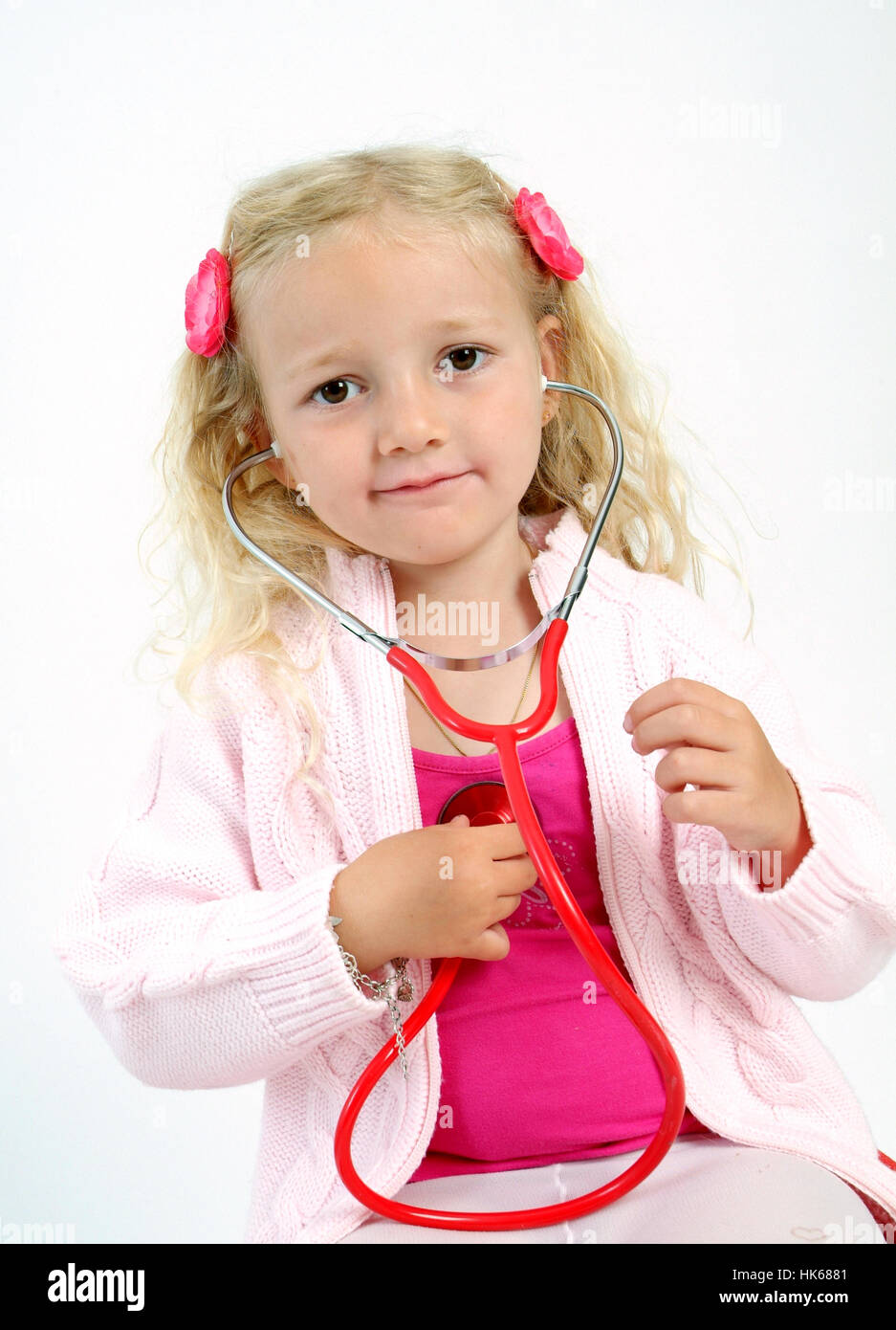 Girl with stethoscope Stock Photo Alamy