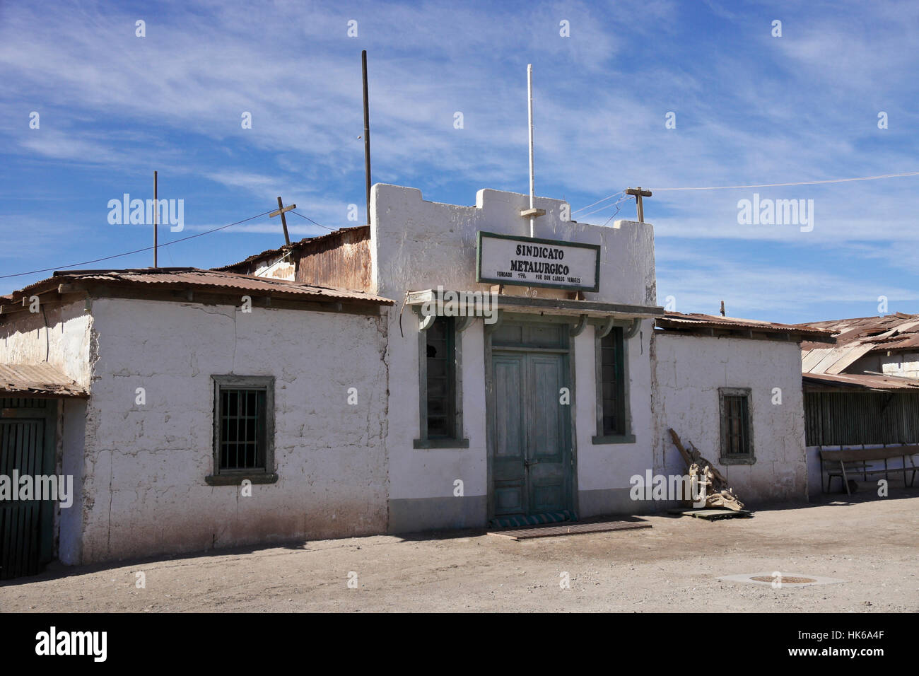 Santiago Humberstone Oficina Salitrera, Atacama Desert, Norte Grande, Chile Stock Photo