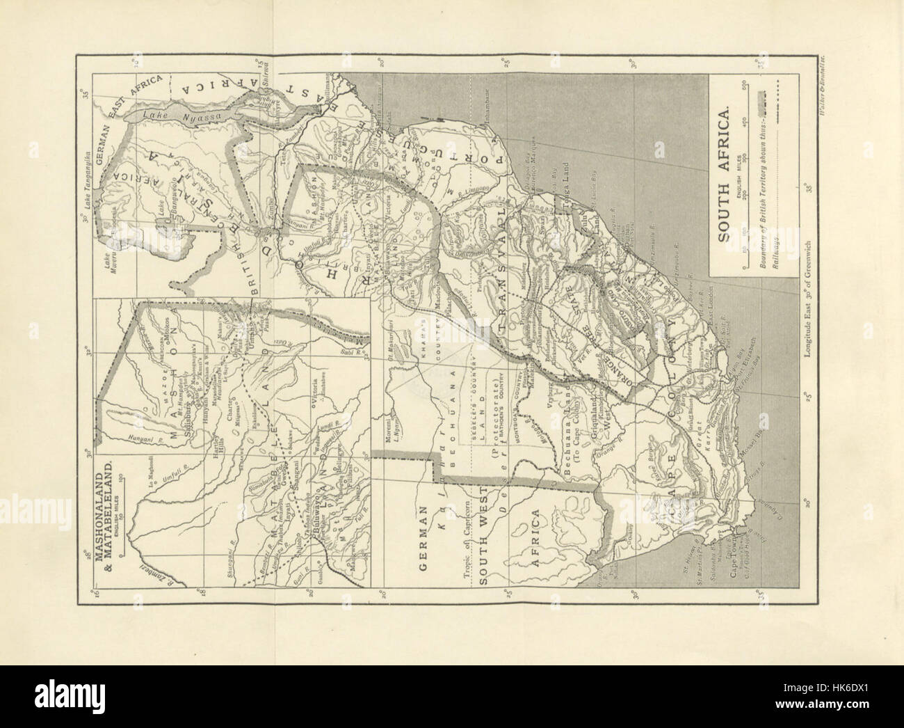 Old rhodesia maps hi-res stock photography and images - Alamy