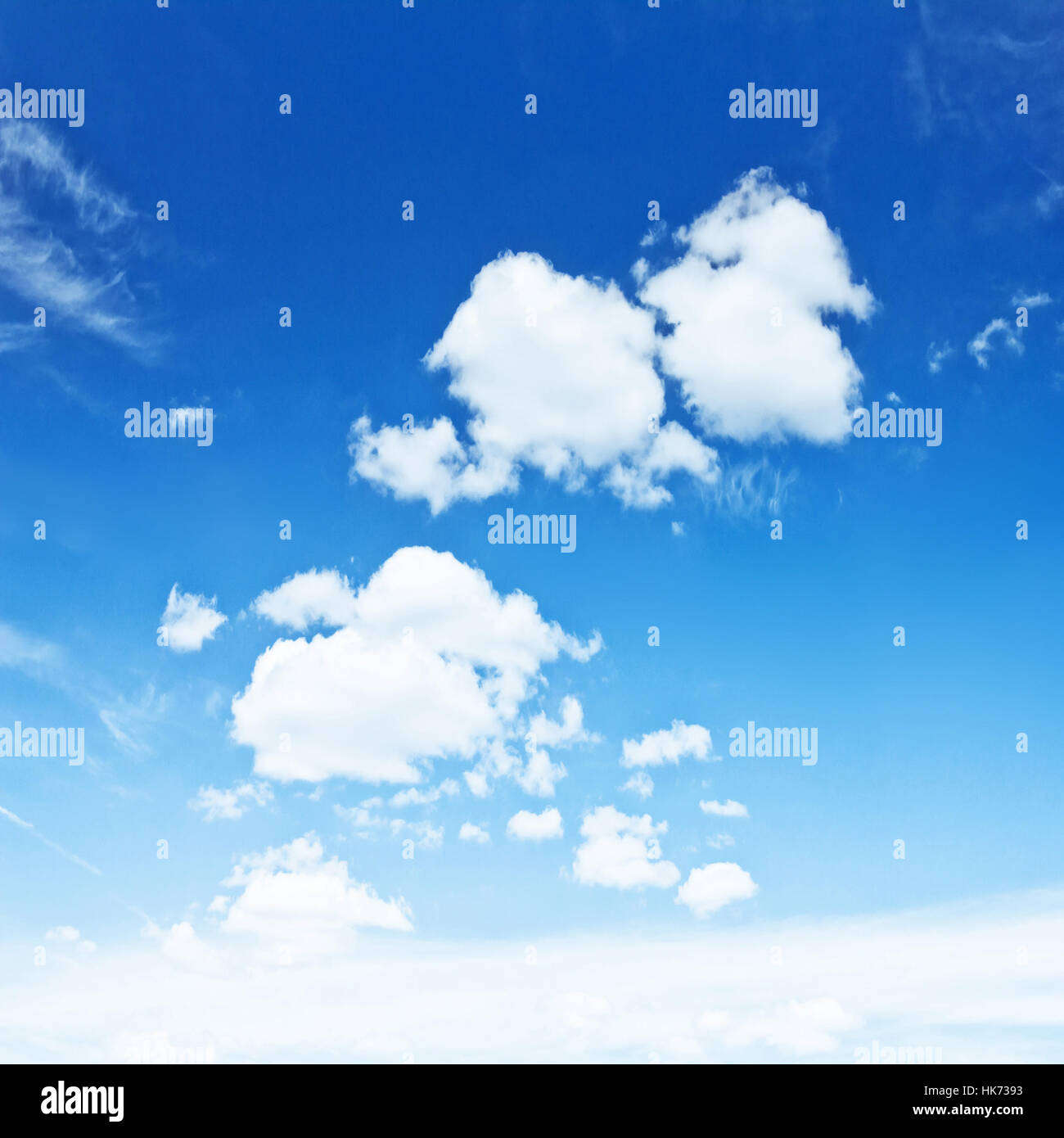 Blue sky and clouds. Summer day background Stock Photo - Alamy