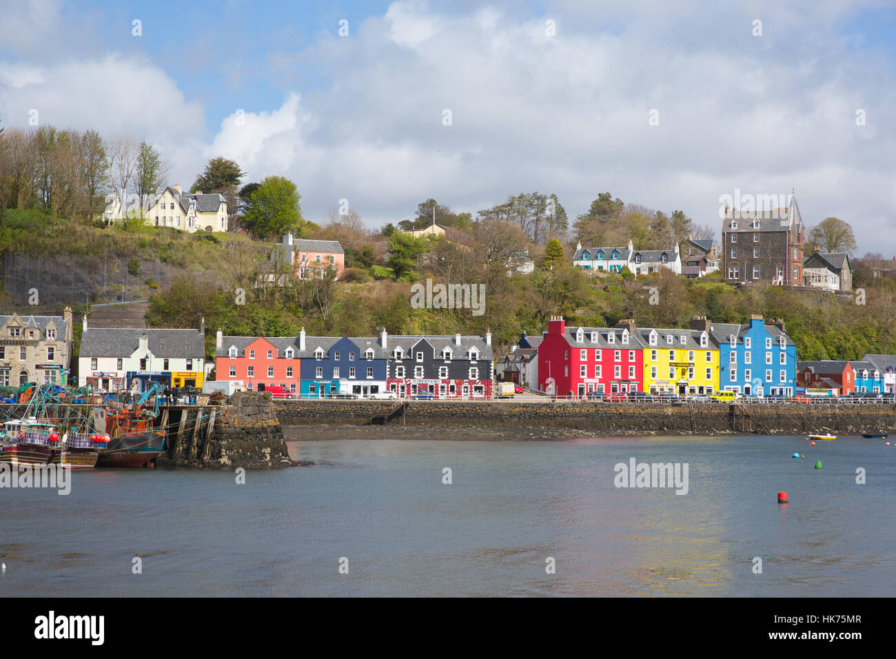 Tobermory Isle of Mull Scotland uk coloured houses in Scottish Inner
