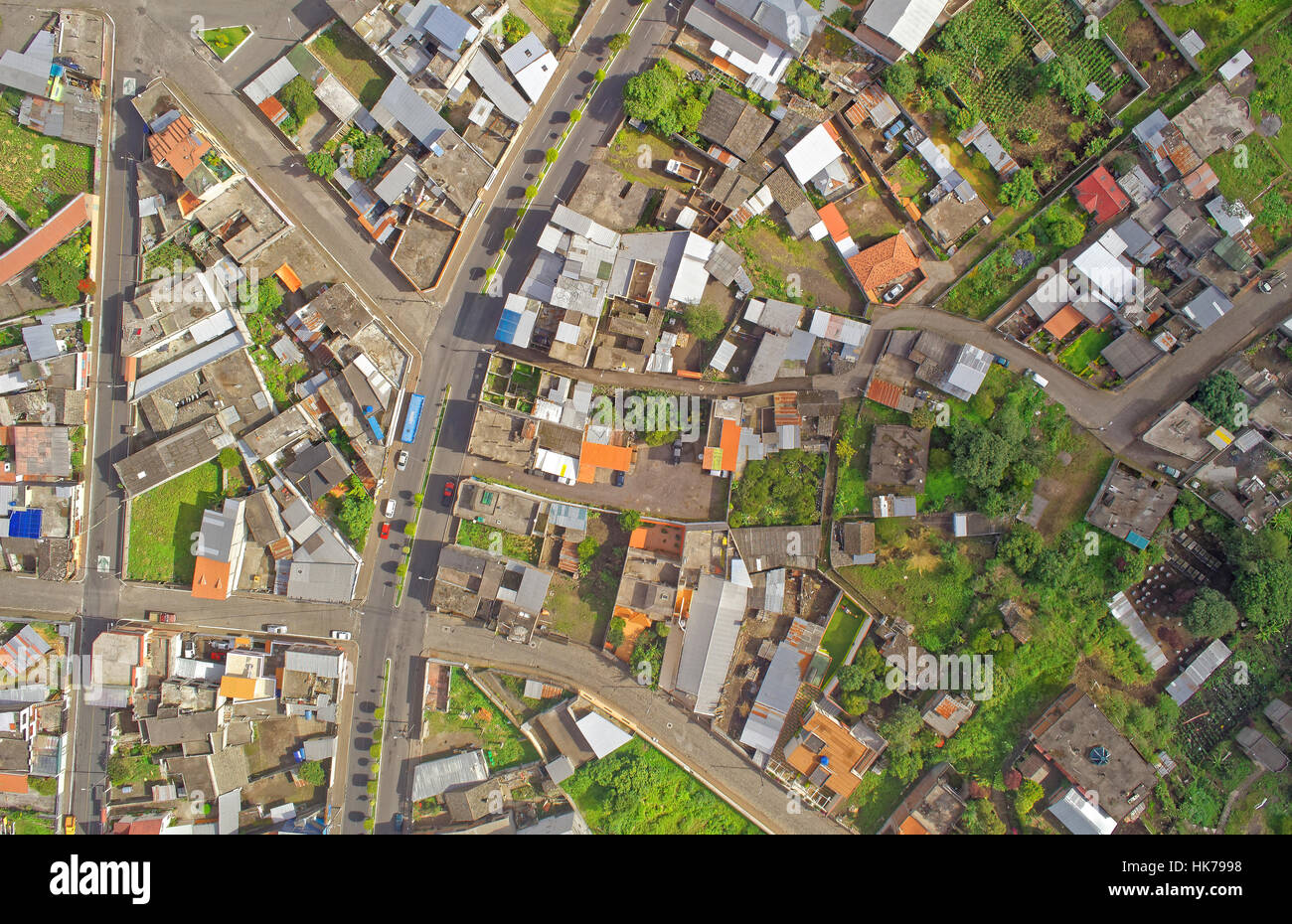 Aerial top down view densely hi-res stock photography and images - Alamy
