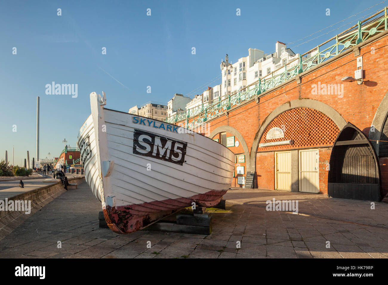 Winter afternoon at Brighton Fishing Museum, East Sussex, England. Stock Photo