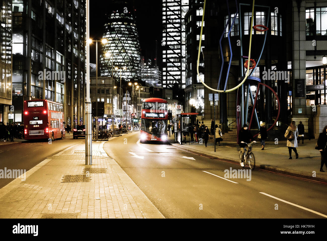Central London at night Stock Photo