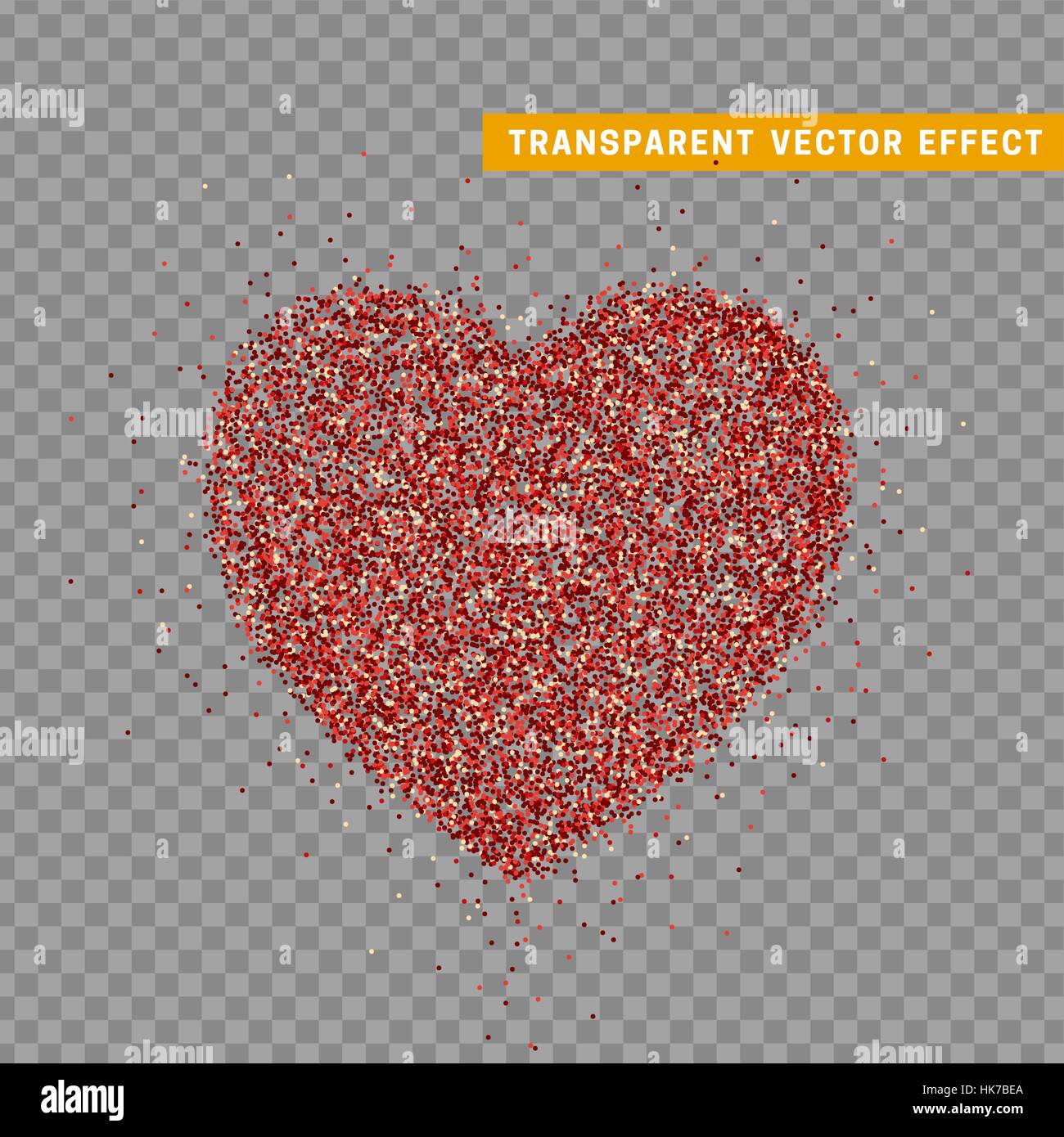 Valentines Day heart isolated, transparent vector effect background ...