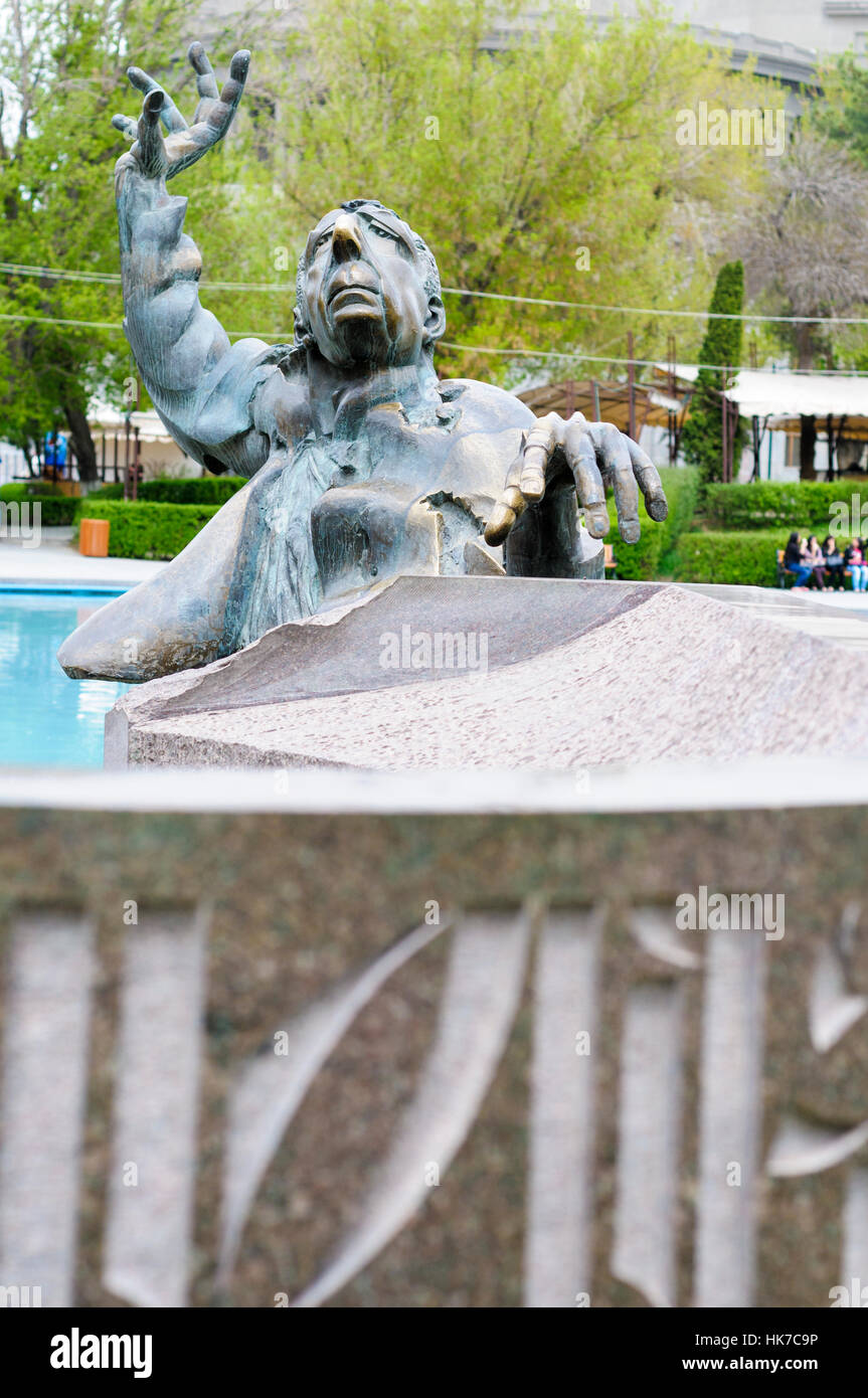 Sculpture of Armenian composer, pianist Arno Babajanyan, Yerevan, Armenia Stock Photo