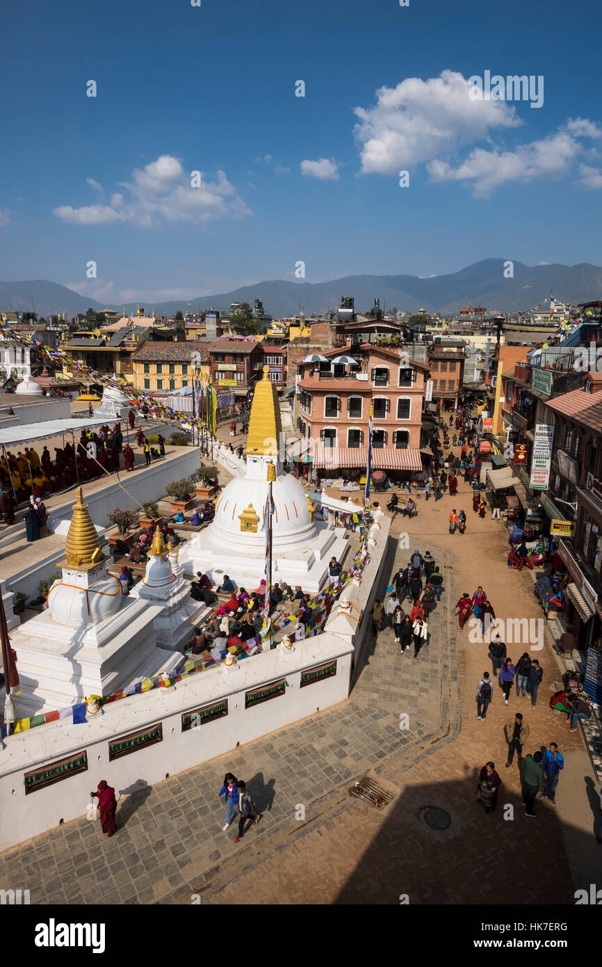 Nepal, Bouddhanath, local temple Stock Photo