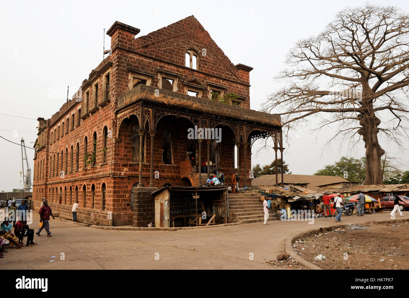 SIERRA LEONE, Freetown, old colonial building customs house at port Stock Photo