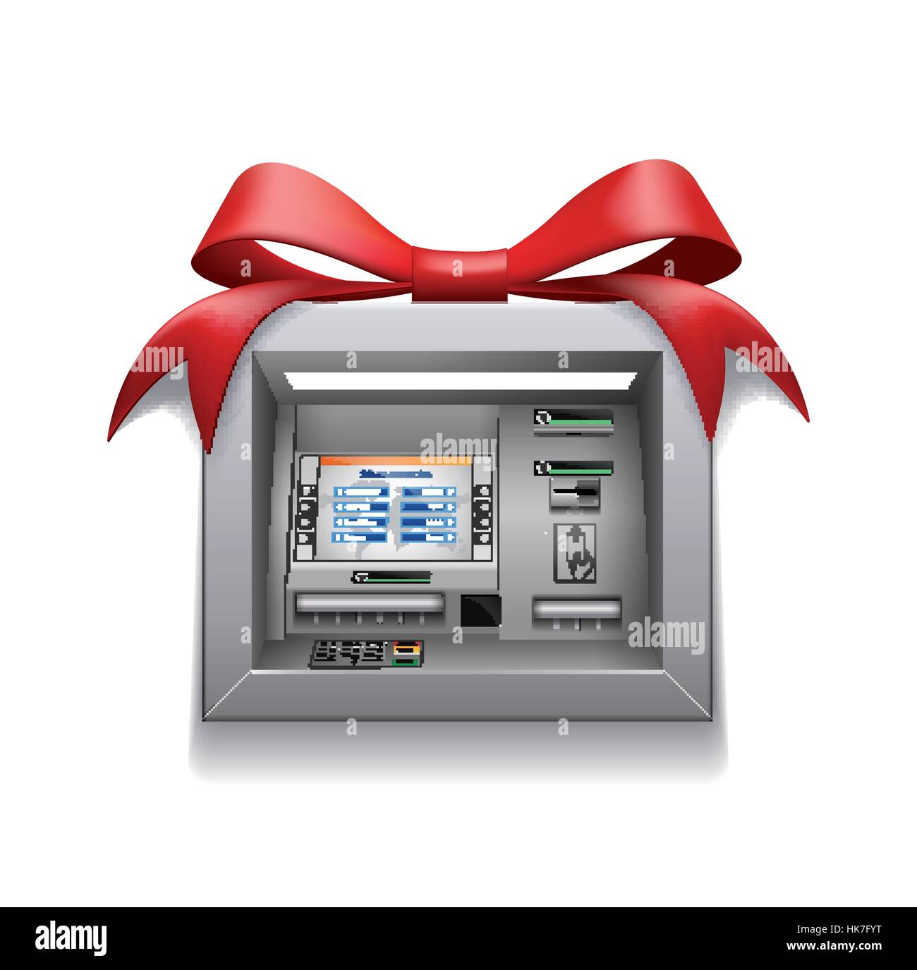 ATM - Automated teller machine - worldwide finances Stock Vector