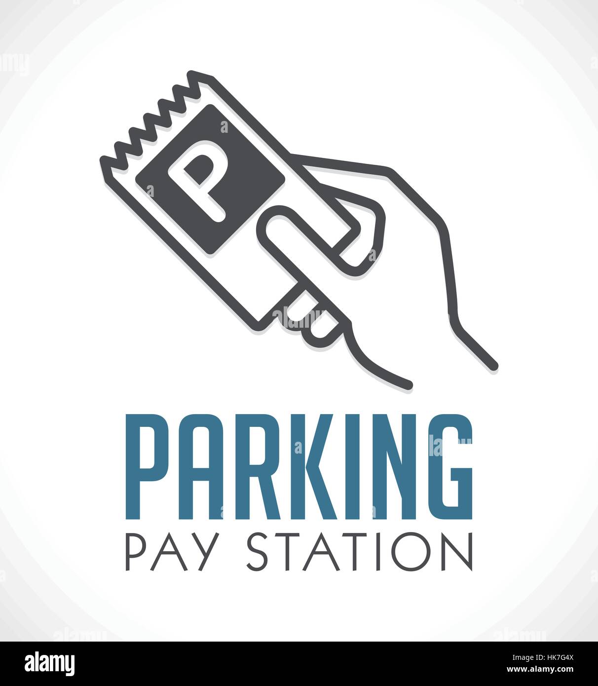 Logo - Parking pay station Stock Vector