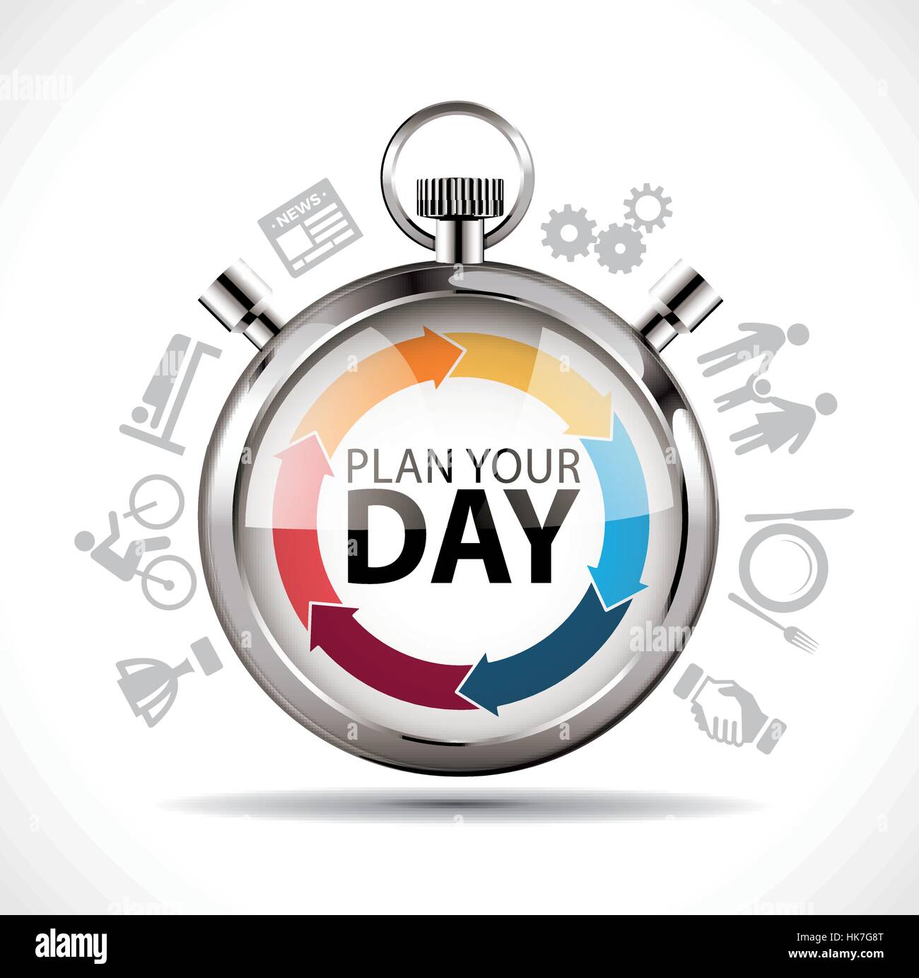 Plan your day - work and life concept Stock Vector