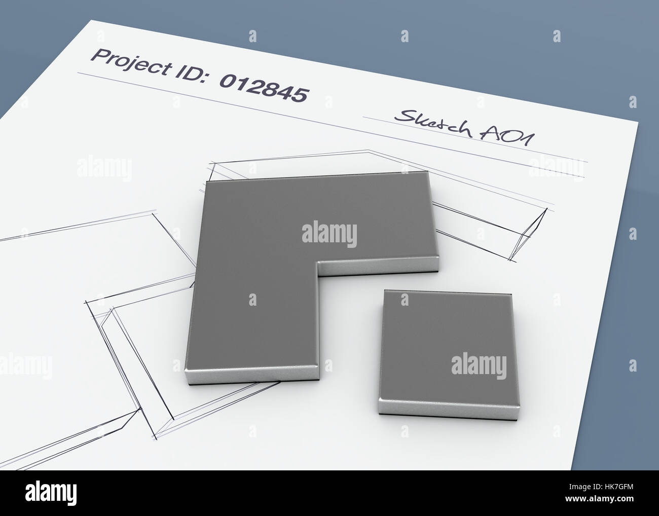 blue, model, design, project, concept, plan, draft, closeup, industry ...