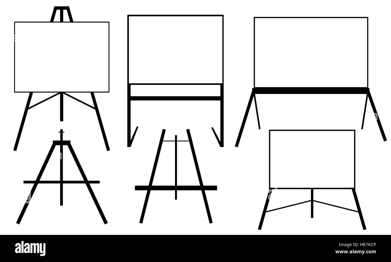 Blank easel Black and White Stock Photos & Images - Alamy