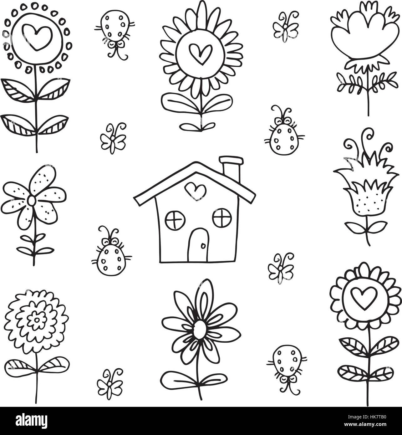 Doodle of hand draw spring Stock Vector Image & Art - Alamy