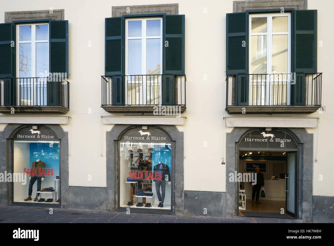 Naples, Italy, sales in Harmont e Blaine fashion store in piazza dei  martiri Stock Photo - Alamy