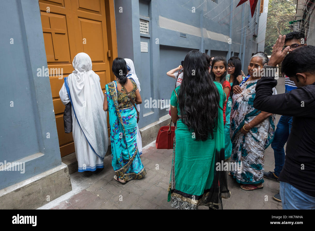 India, West Bengal, Kolkata, Mother Teresa House Stock Photo