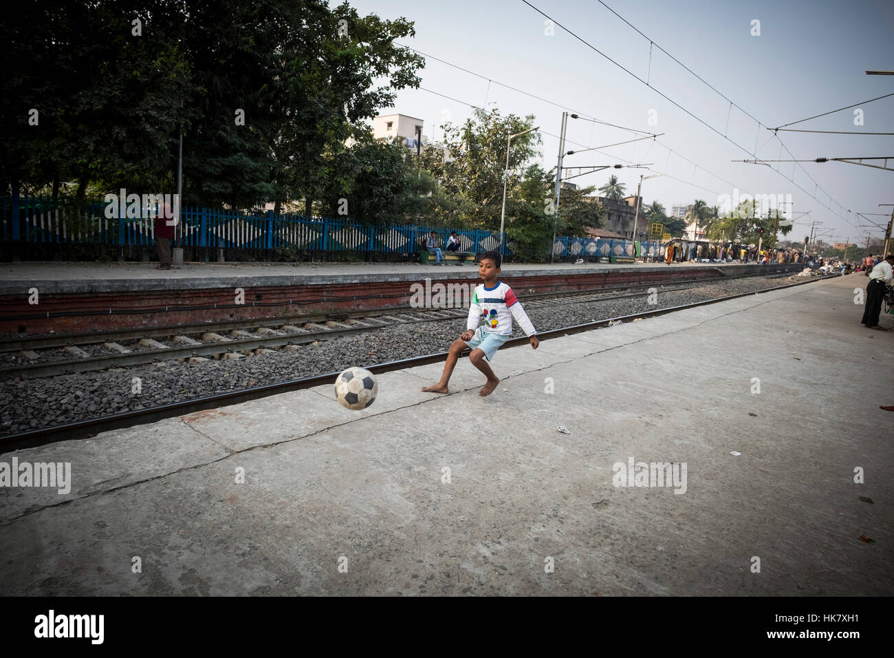 India, West Bengal, Kolkata, Park Circus Station Stock Photo