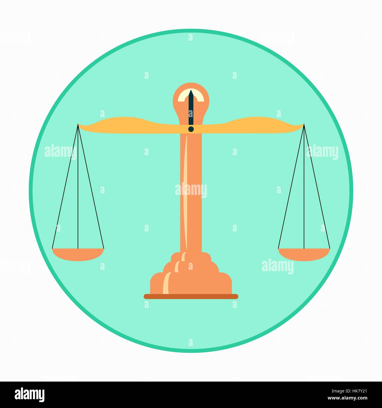 Balance Scales icon. Vector illustration, isolated from background