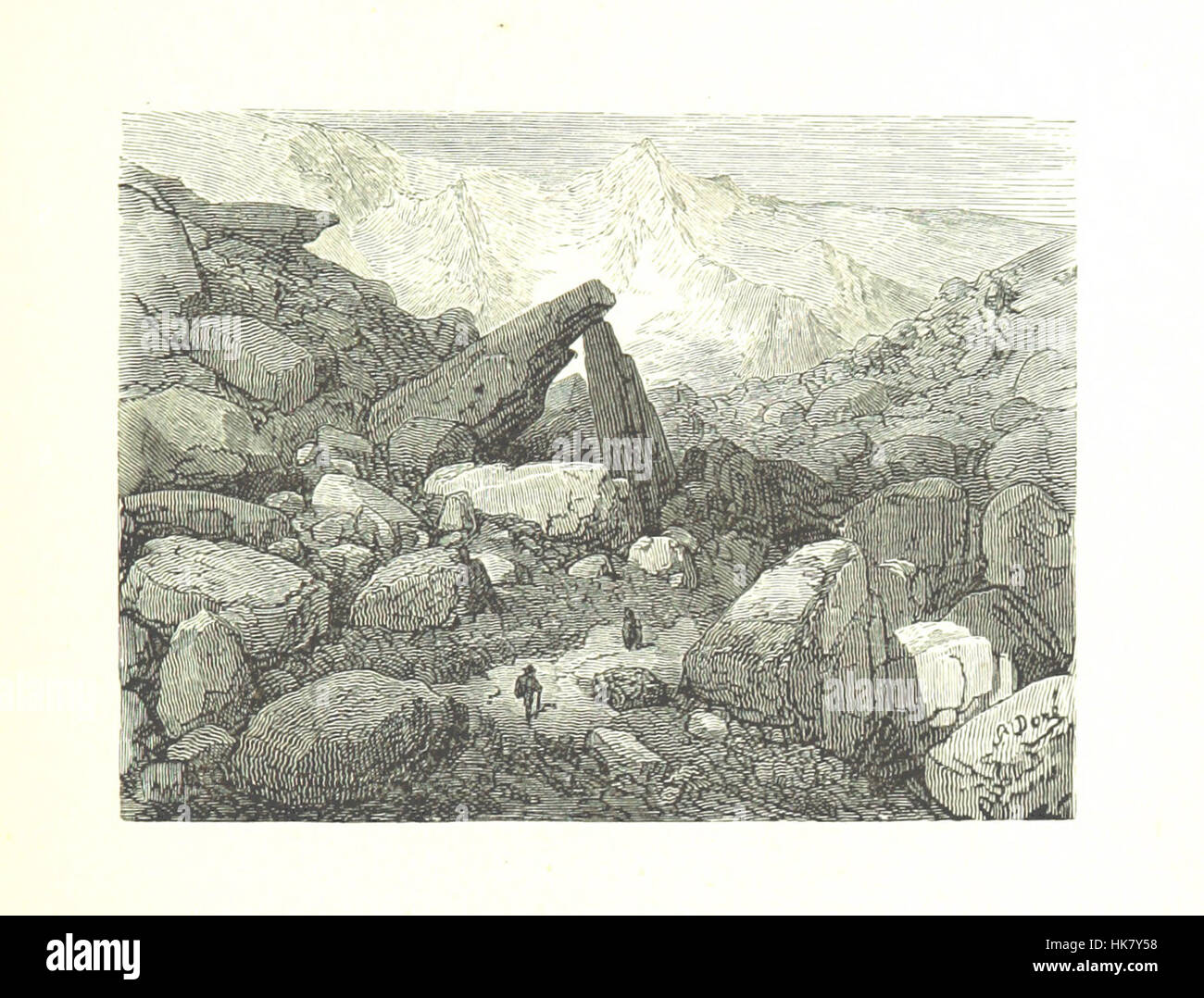 Illustrated image from 'Voyage aux Pyrénées', a travel account of the ...