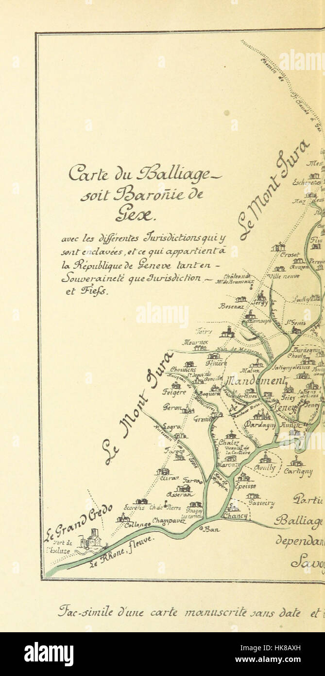 Image taken from page 434 of 'La Guerre du pays de Gex et l'occupation genevoise 1589-1601' Image taken from page 434 of 'La Gu Stock Photo