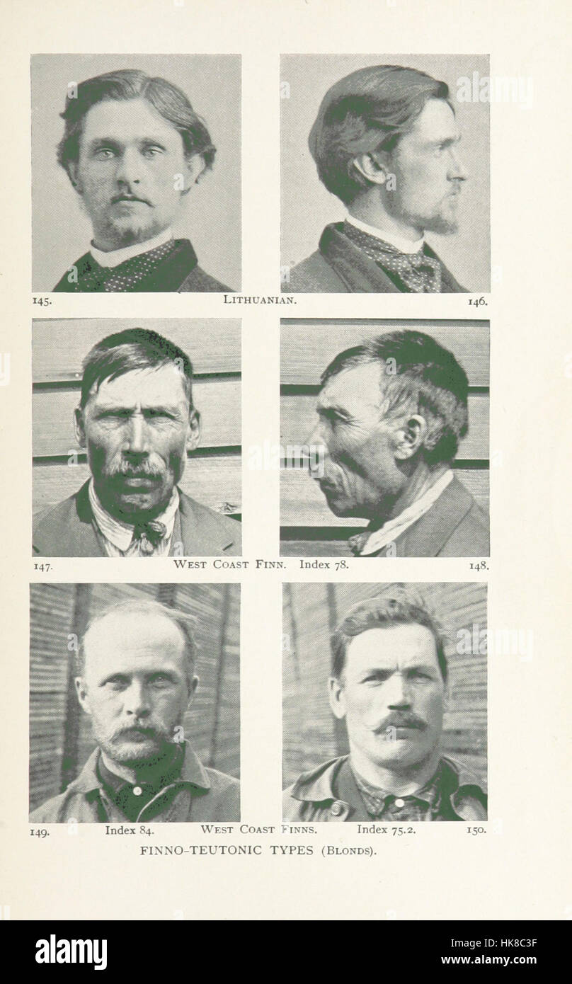 The image shows an academic book on European races, discussing the ...