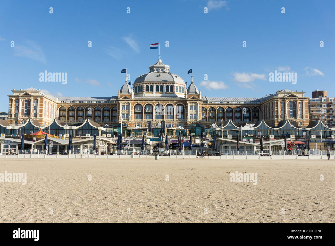 Spa hotel, beach, Scheveningen, The Hague, Holland, Netherlands Stock Photo