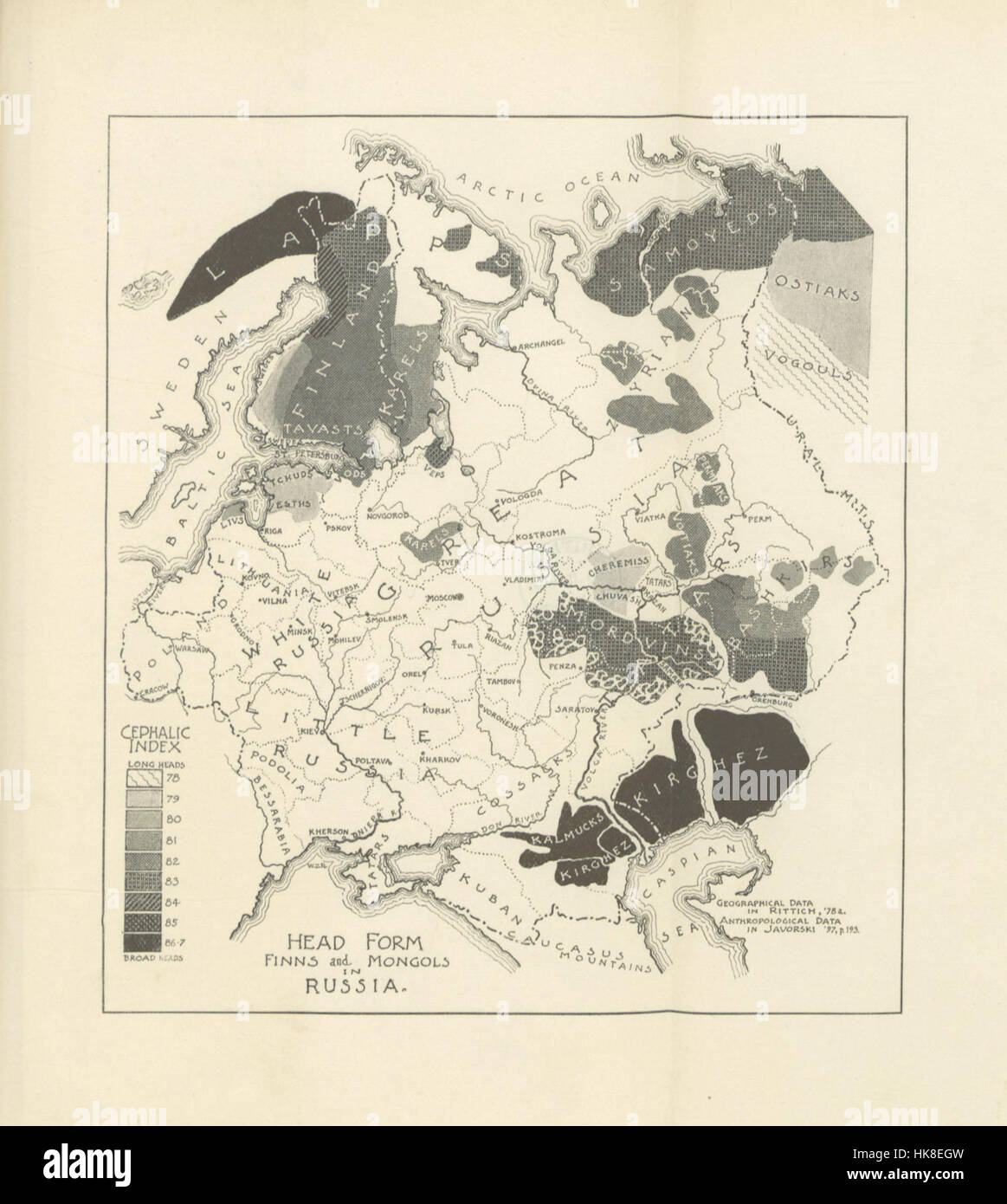 An image from 'The Races of Europe,' detailing a sociological study on ...