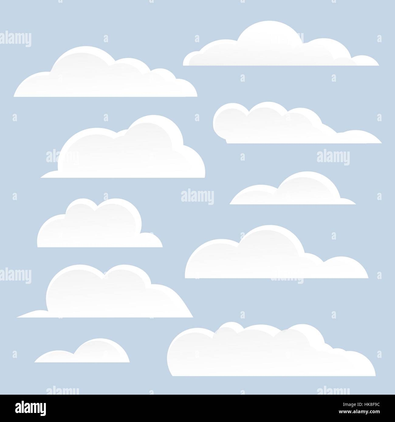 White clouds on a blue background Stock Vector Image & Art - Alamy