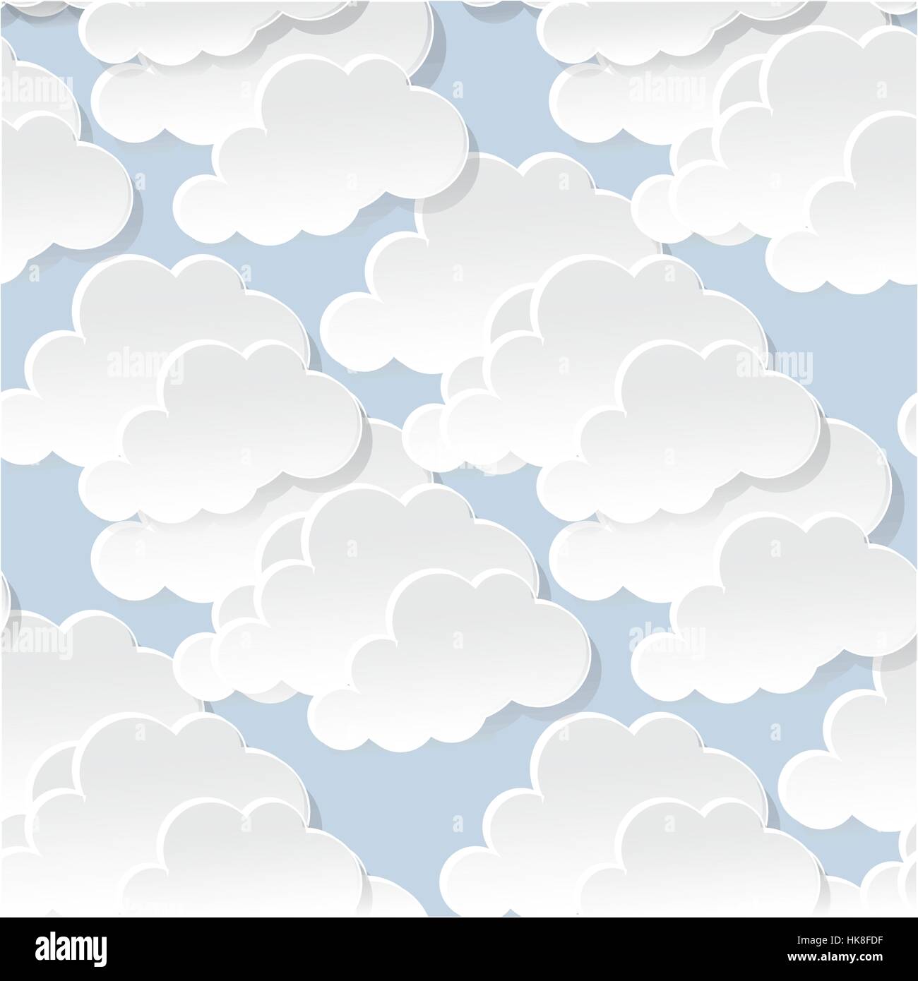 White clouds on a blue background Stock Vector Image & Art - Alamy