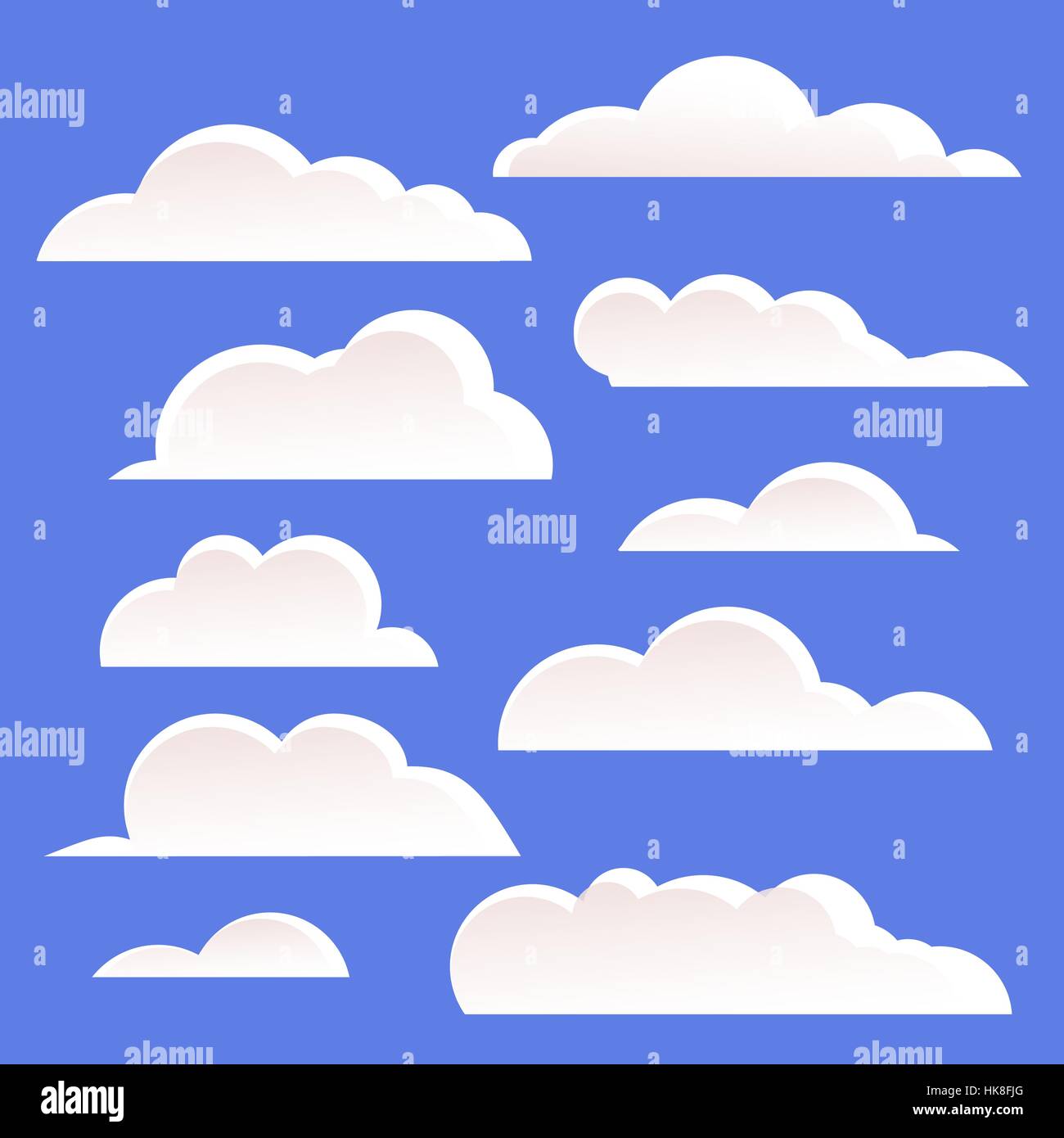 White clouds on a blue background Stock Vector Image & Art - Alamy