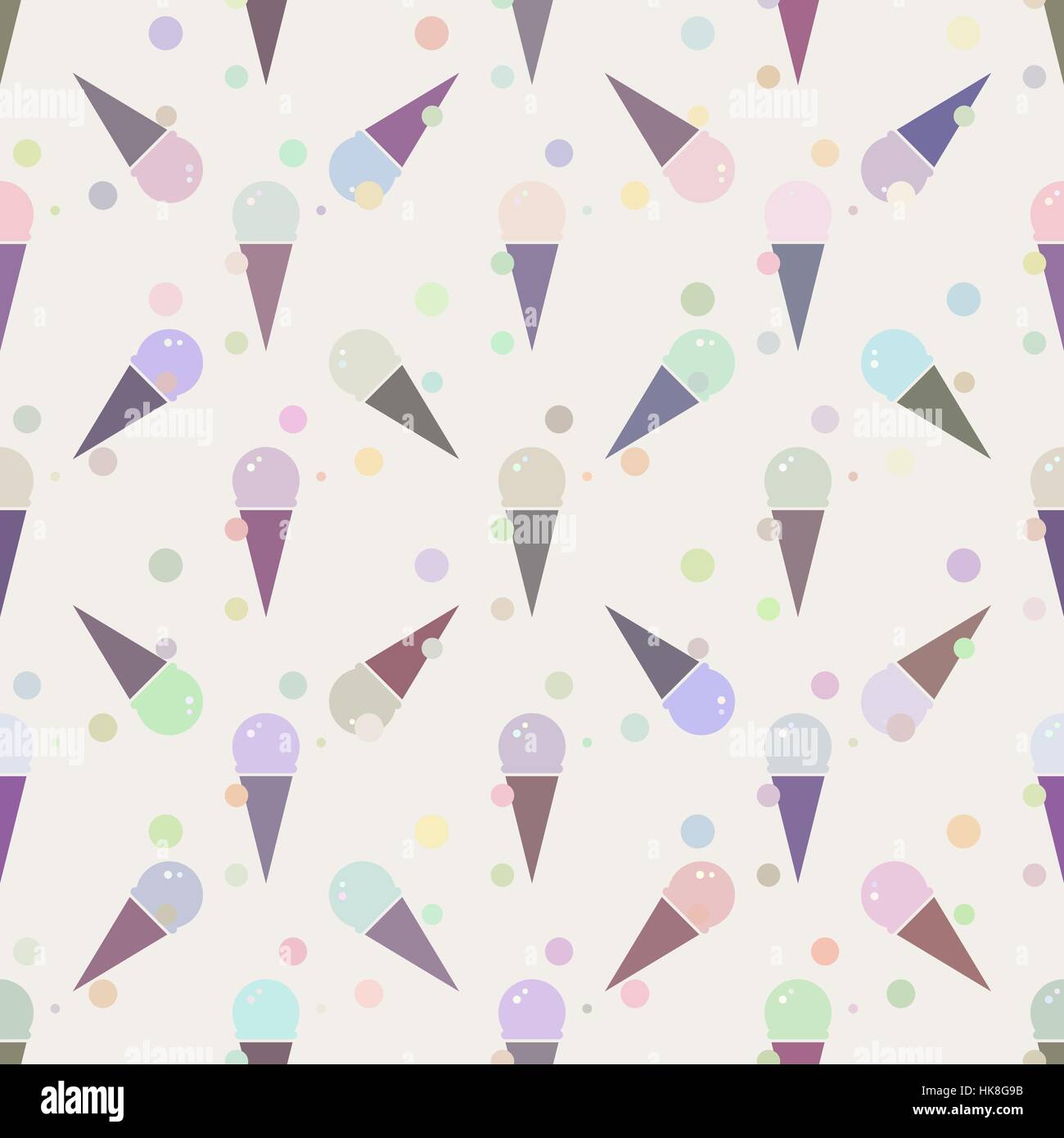 Ice cream cones seamless pattern background vector Stock Vector Image ...