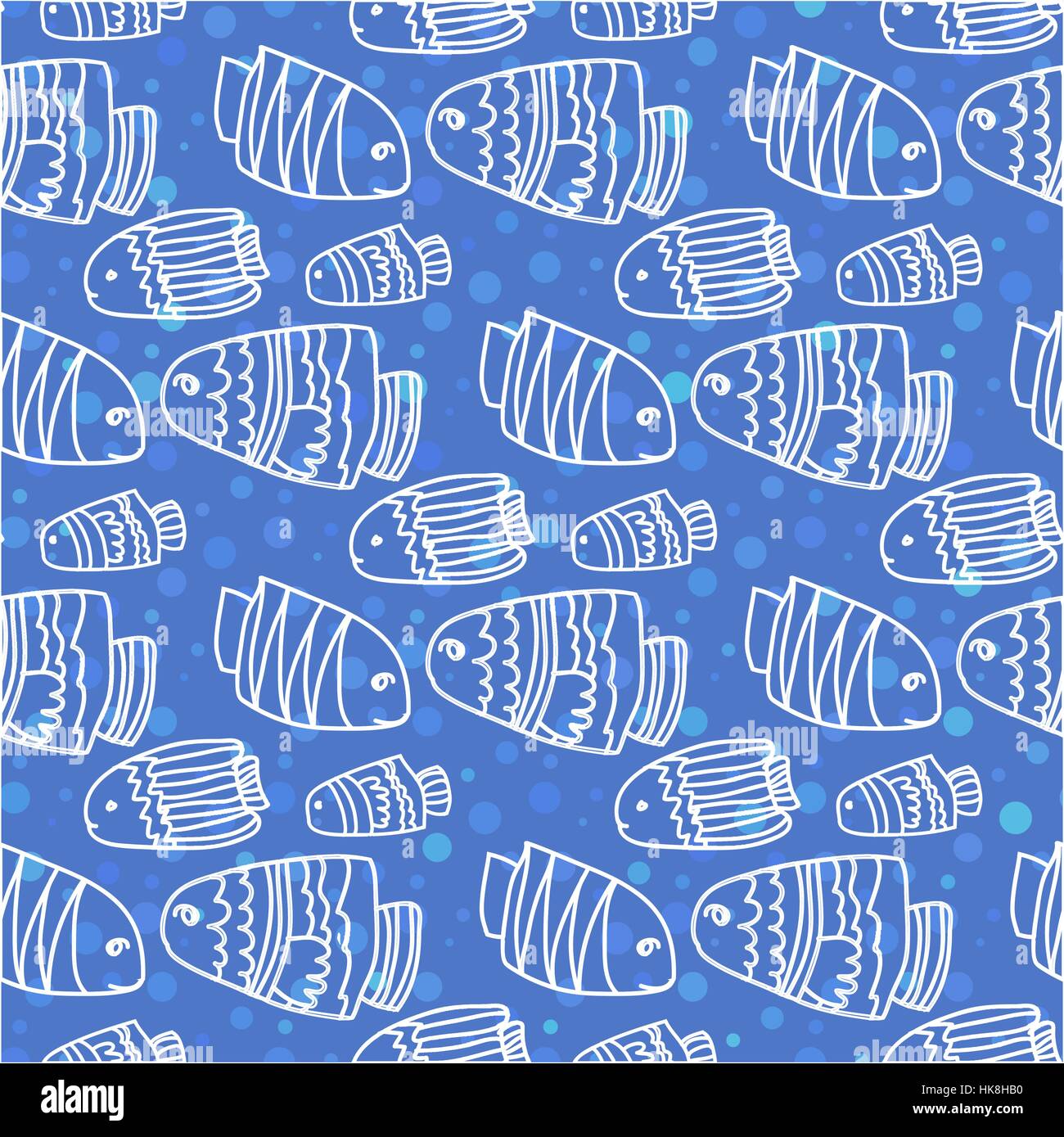 Seamless fish pattern. Marine life vector illustration Stock Vector ...