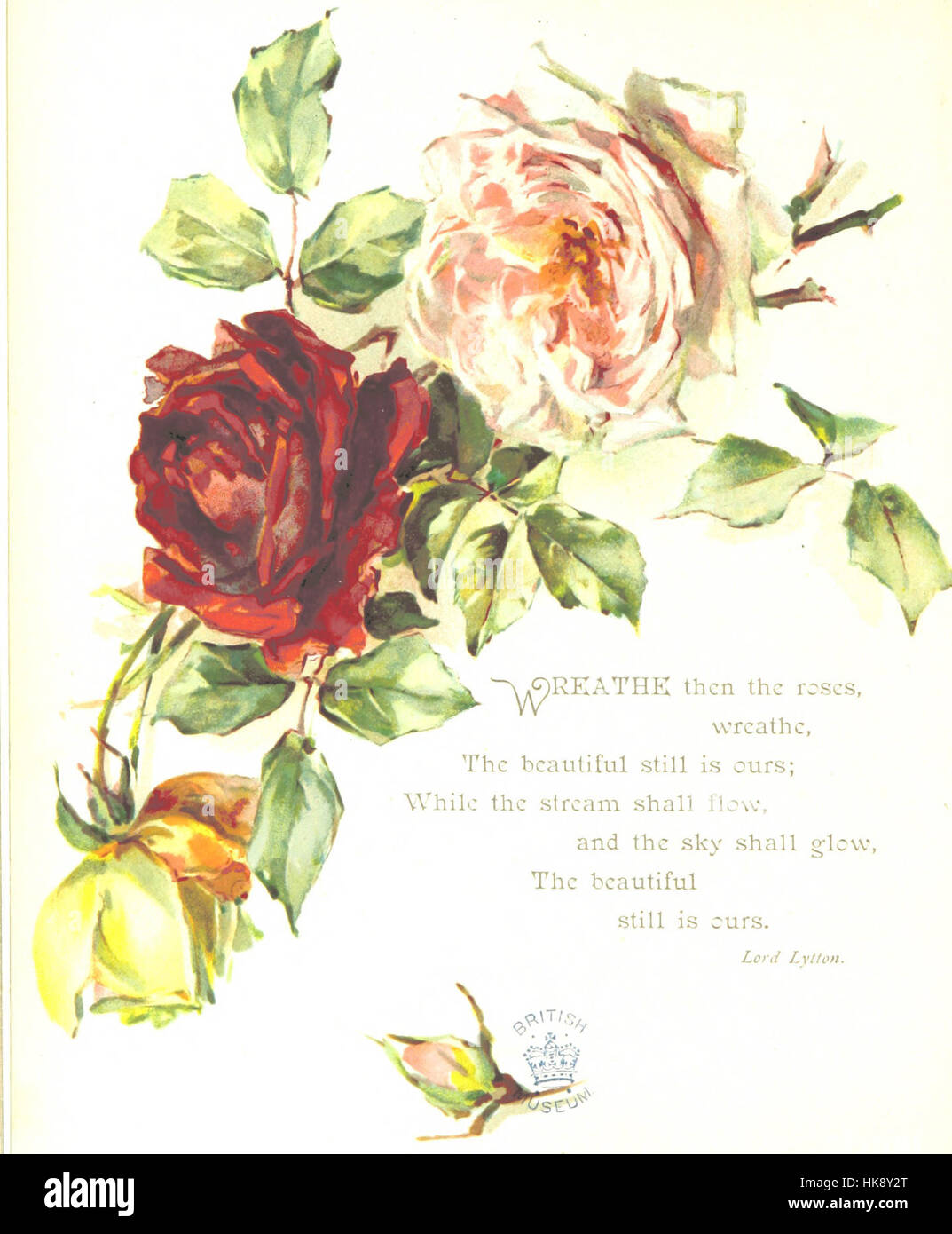 These Roses Poem Image taken from page 6 of 'Rose Leaves', featuring a collection of ...