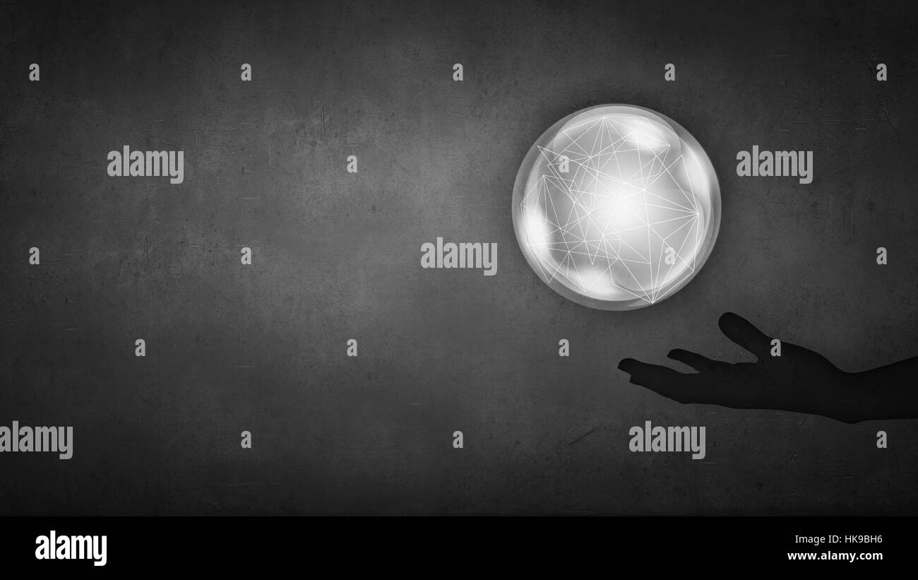 Sphere representing earth Black and White Stock Photos & Images - Alamy