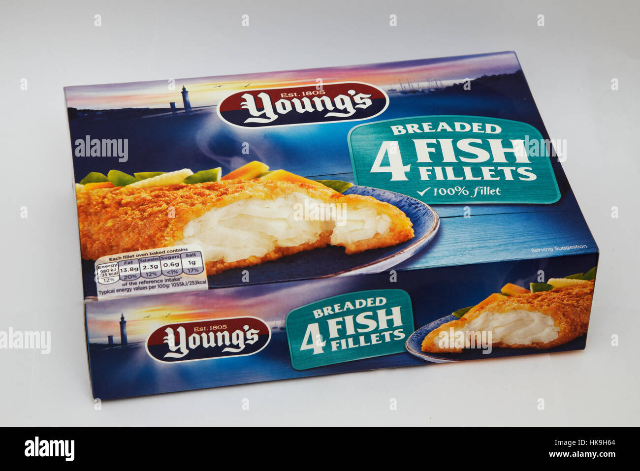 Youngs breaded fish fillets (frozen Stock Photo Alamy