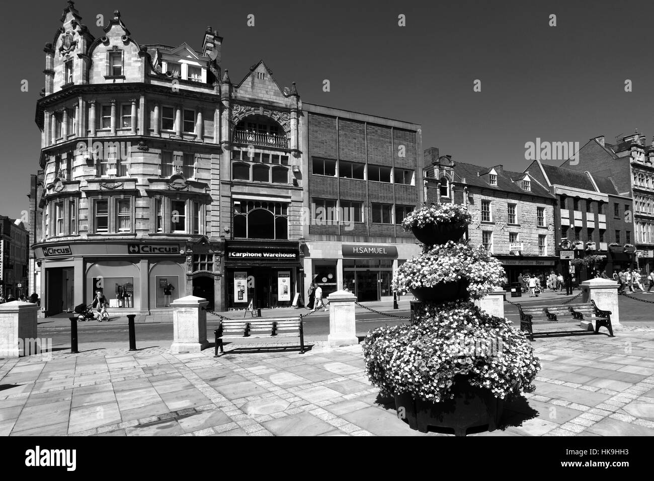 Town centre street view, Northampton town, Northamptonshire, England; Britain; UK Stock Photo