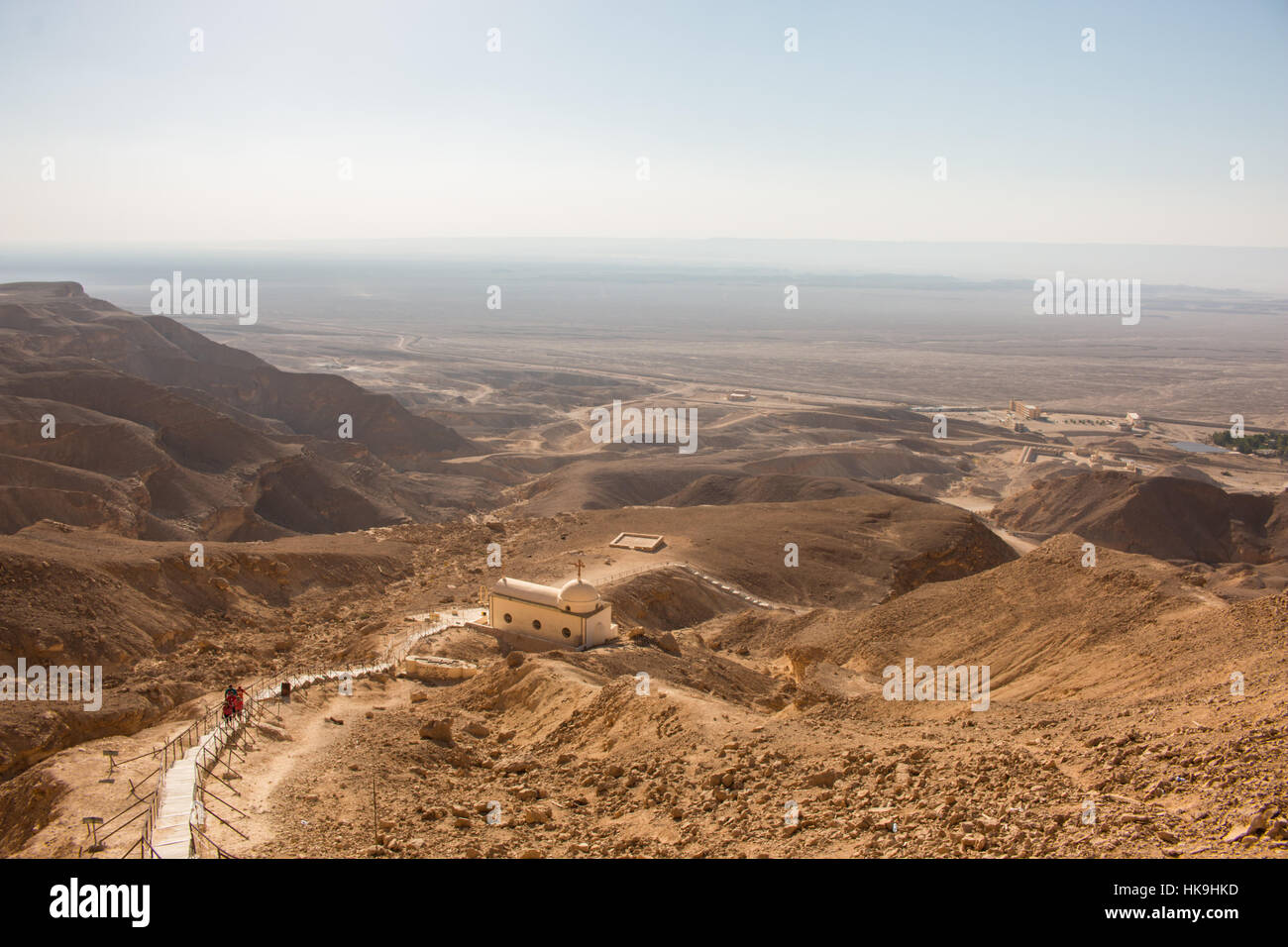 A view from the top of the mountain by St. Anthony's Monastery in Egypt Stock Photo