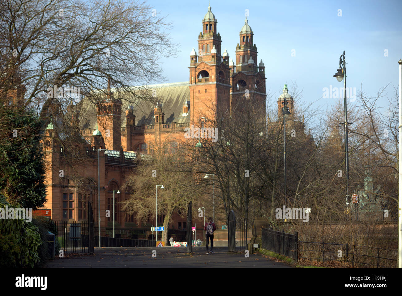 Glasgow Kelvingrove art galleries museum  drom Kelvingrove park which contains  the museum in the Park area Stock Photo