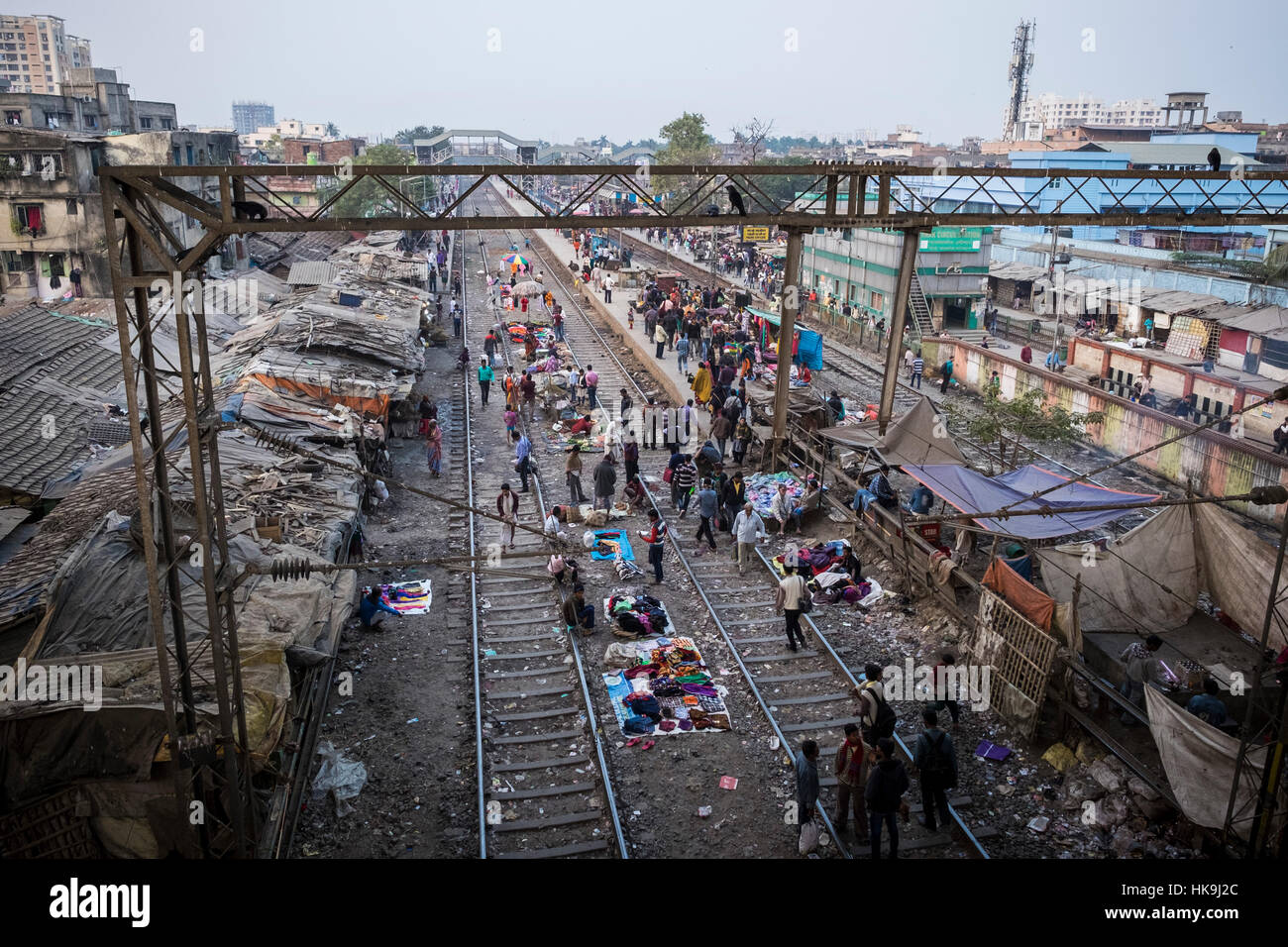 India, West Bengal, Kolkata, Park Circus Station Stock Photo Alamy