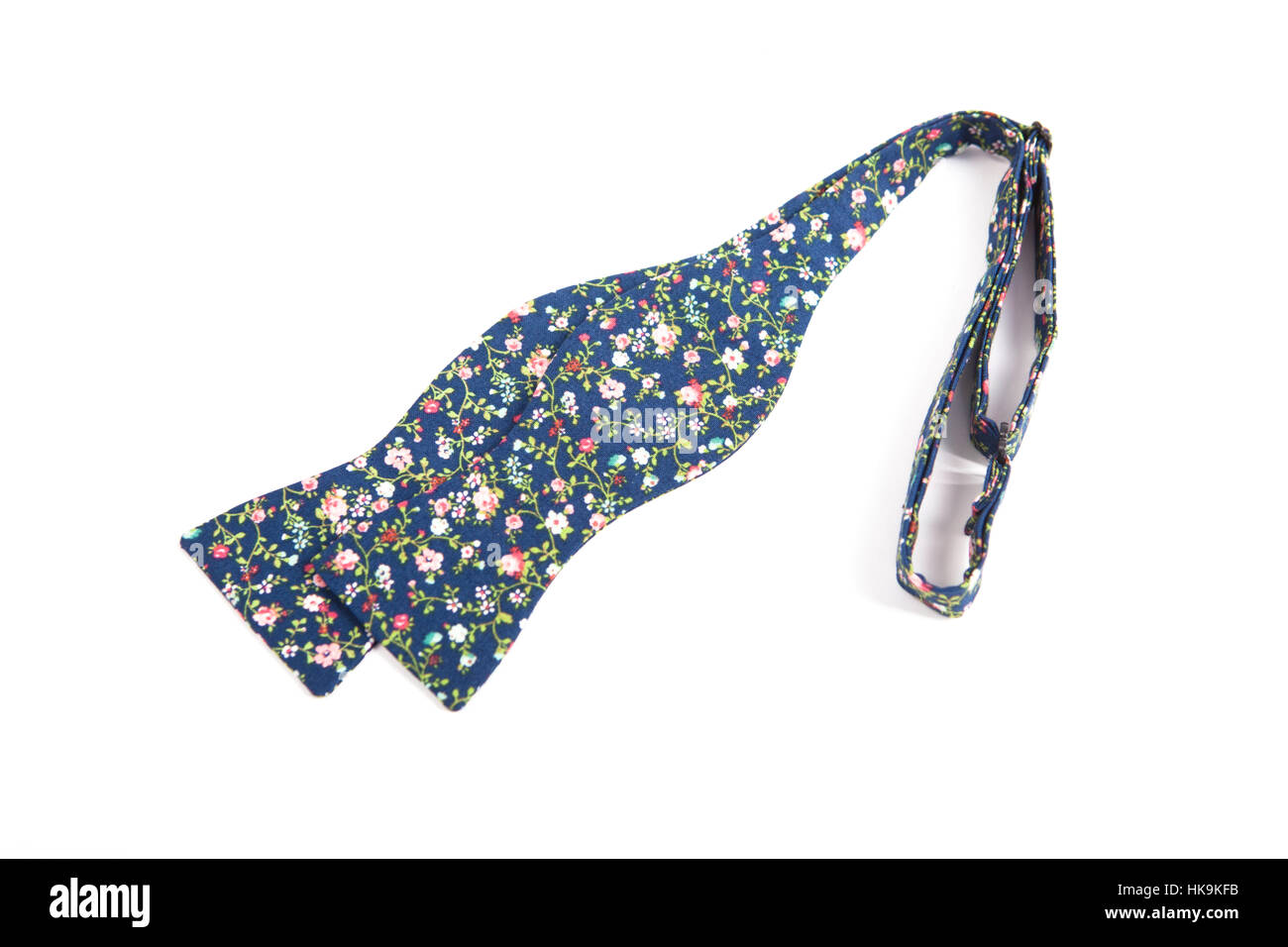 Flower blue bow tie isolated on white background Stock Photo - Alamy