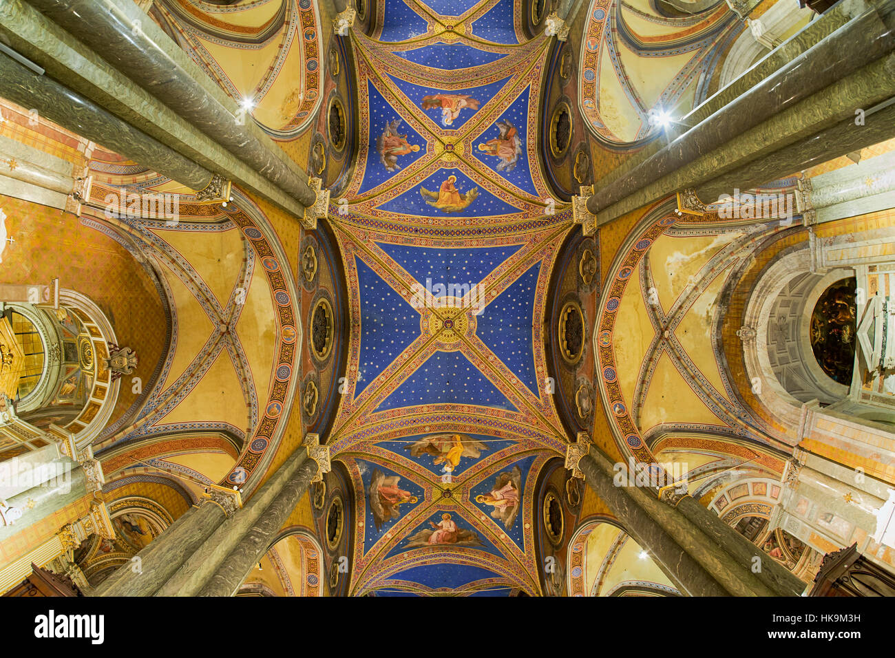 Santa Maria sopra Minerva indoors ceiling Stock Photo